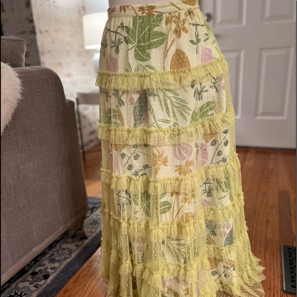 Gigi Aline Tulle Layer Maxi Skirt/ Anthropologie